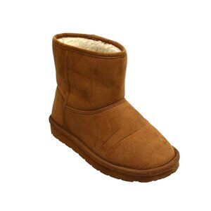 Gap Cozy Boots Kids Size 13 Brown Suede Shearling Lined